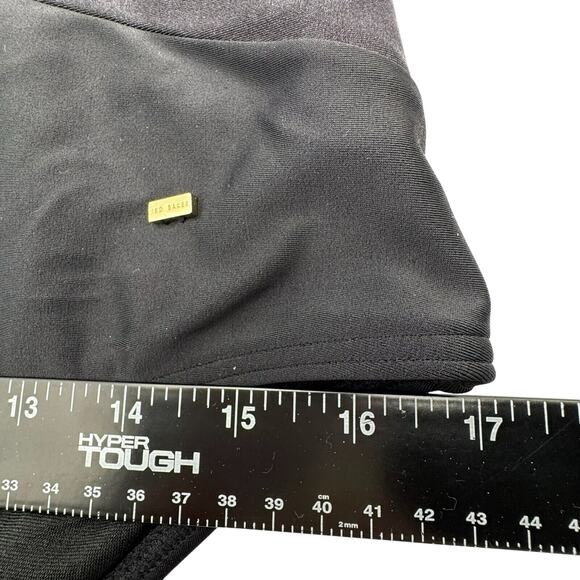 TED BAKER LONDON NWT Women 12 Black Deep Plunge Halter Padded One Piece Swimsuit - Picture 10 of 11